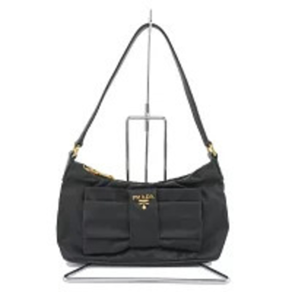 Prada Accessory Clutch Logo Black Bag Handbag